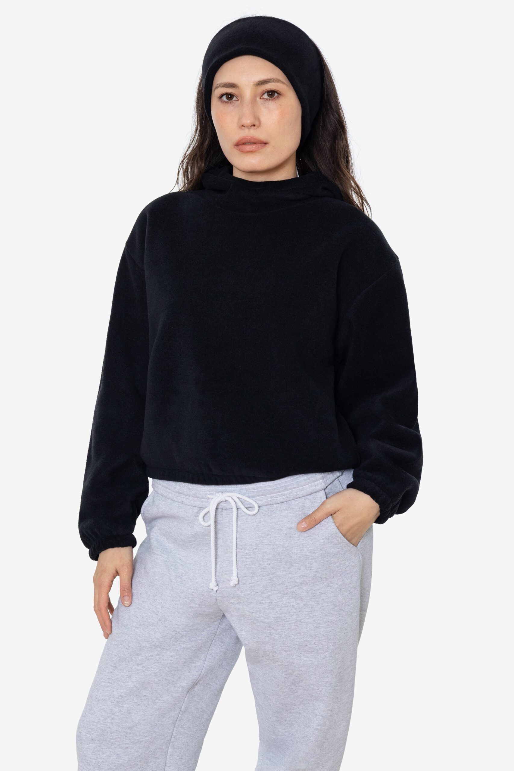 025A1607 Garment Dye Velour V-neck Sweatshirt - Image 1