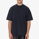 Unisex - Short Sleeve Garment Dye Mockneck T-Shirt