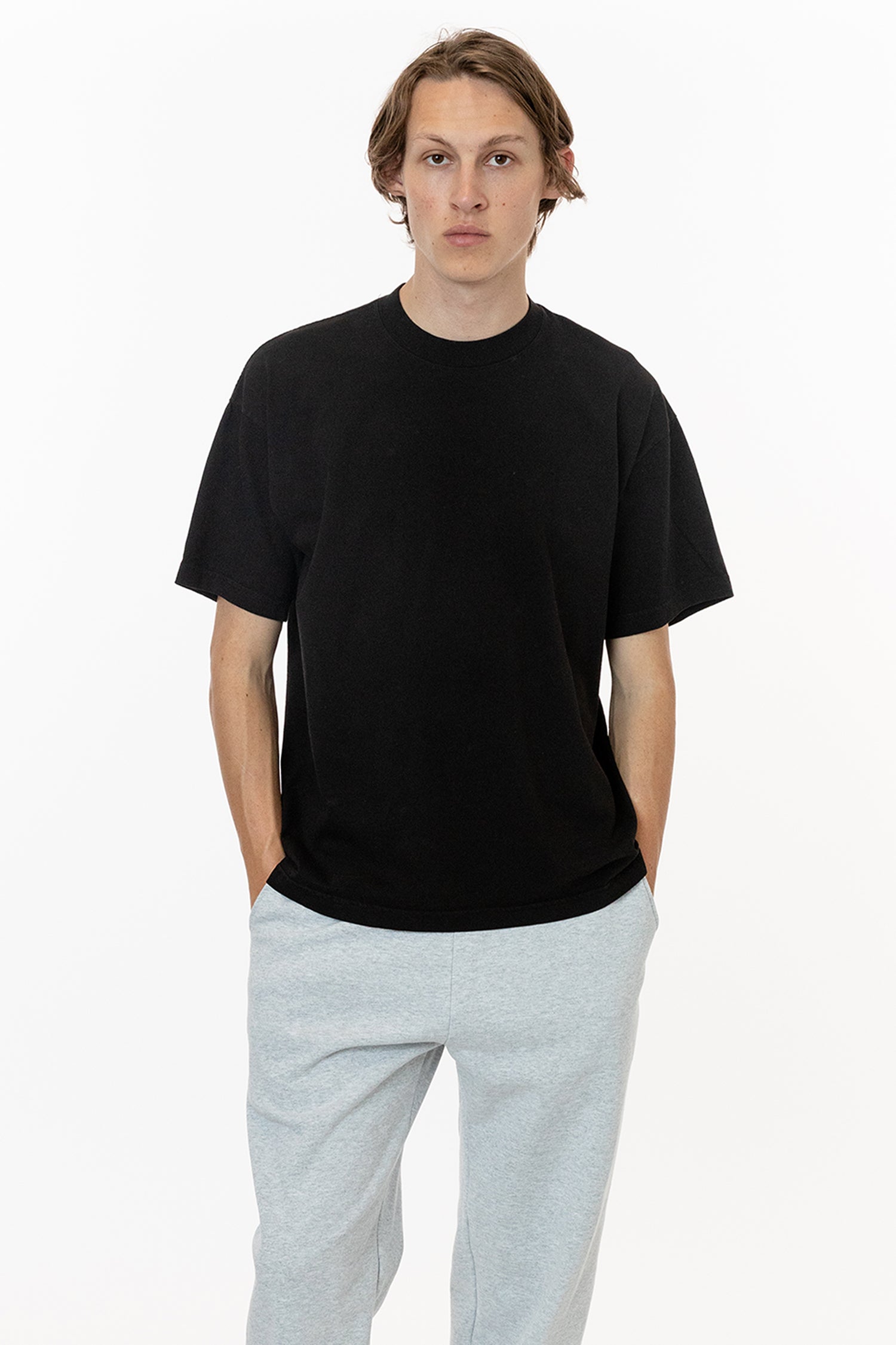 1801GD-BLACK-M_2023ColorGrid_fa875551-ba5c-44b6-af22-d4675212f4e5 6.5oz Garment Dye Crew Neck T-Shirt (Imperfect) - Image 1