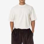 Garment Dye Velour Mid-Length Wide Short