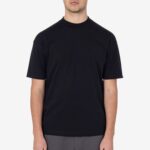 6.0oz Mock Crew Neck Heavy Combed Cotton T-Shirt