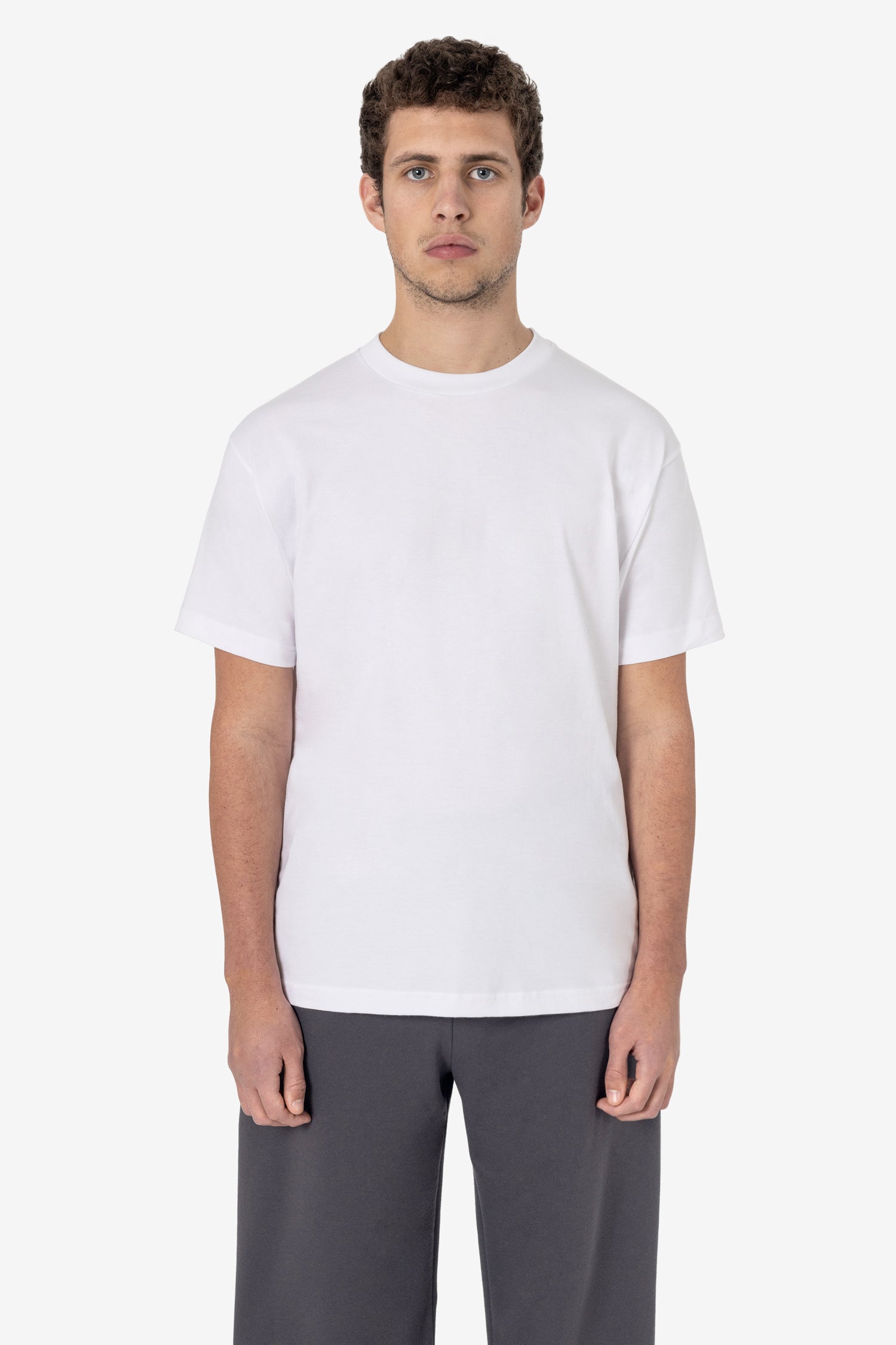 2017WHITEFRONT 6.0oz Crew Neck Heavy Combed Cotton T-Shirt - Image 1
