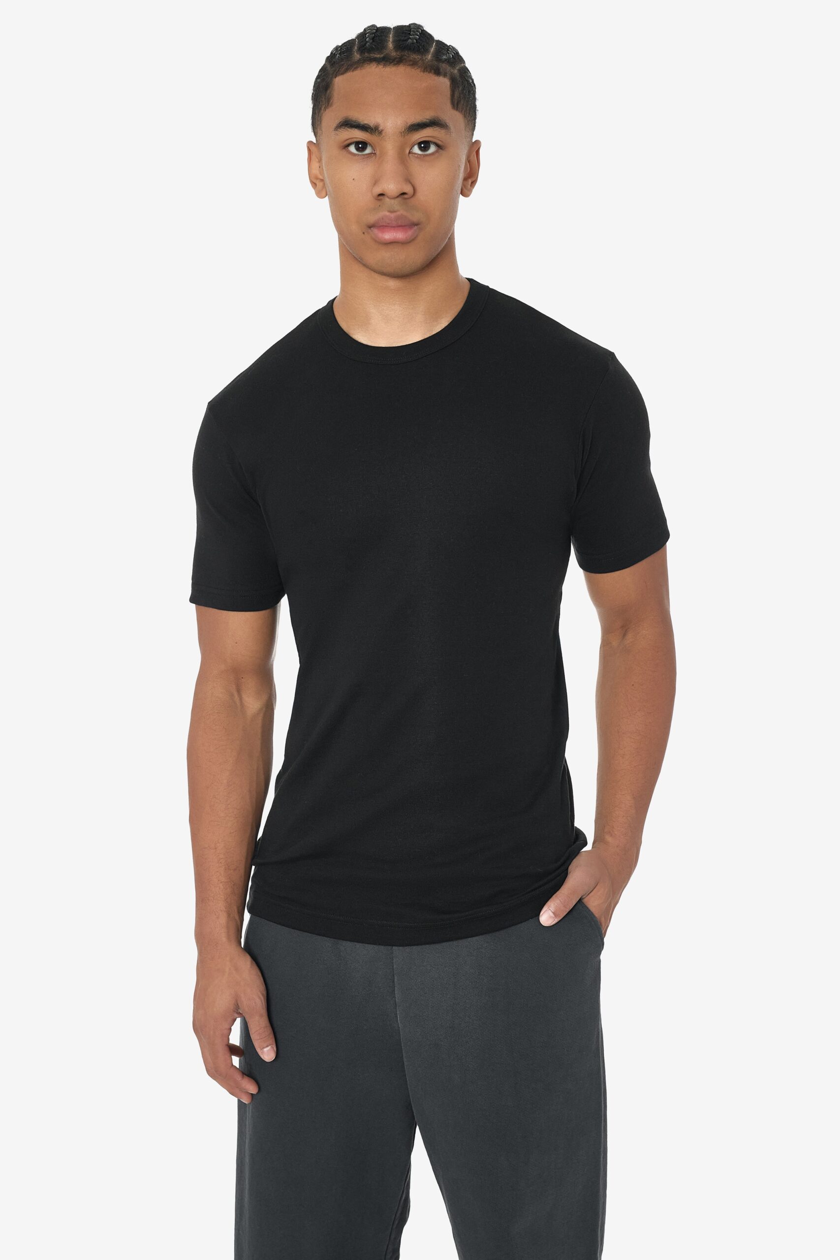 4400-BLACK-1 Unisex Baby Rib Fitted T-Shirt - Image 1