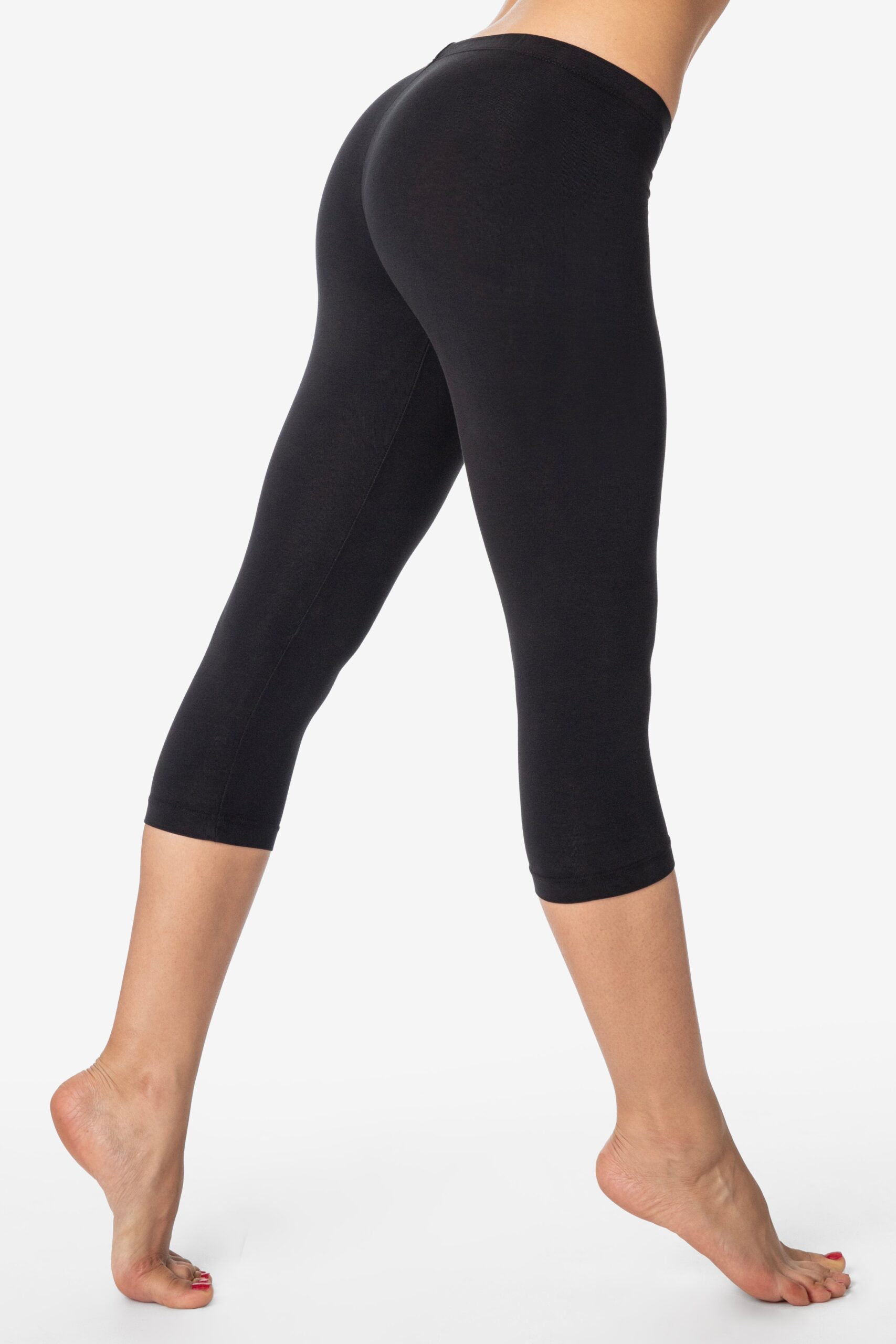 83216GD-black Garment Dye Cropped Legging - Image 1