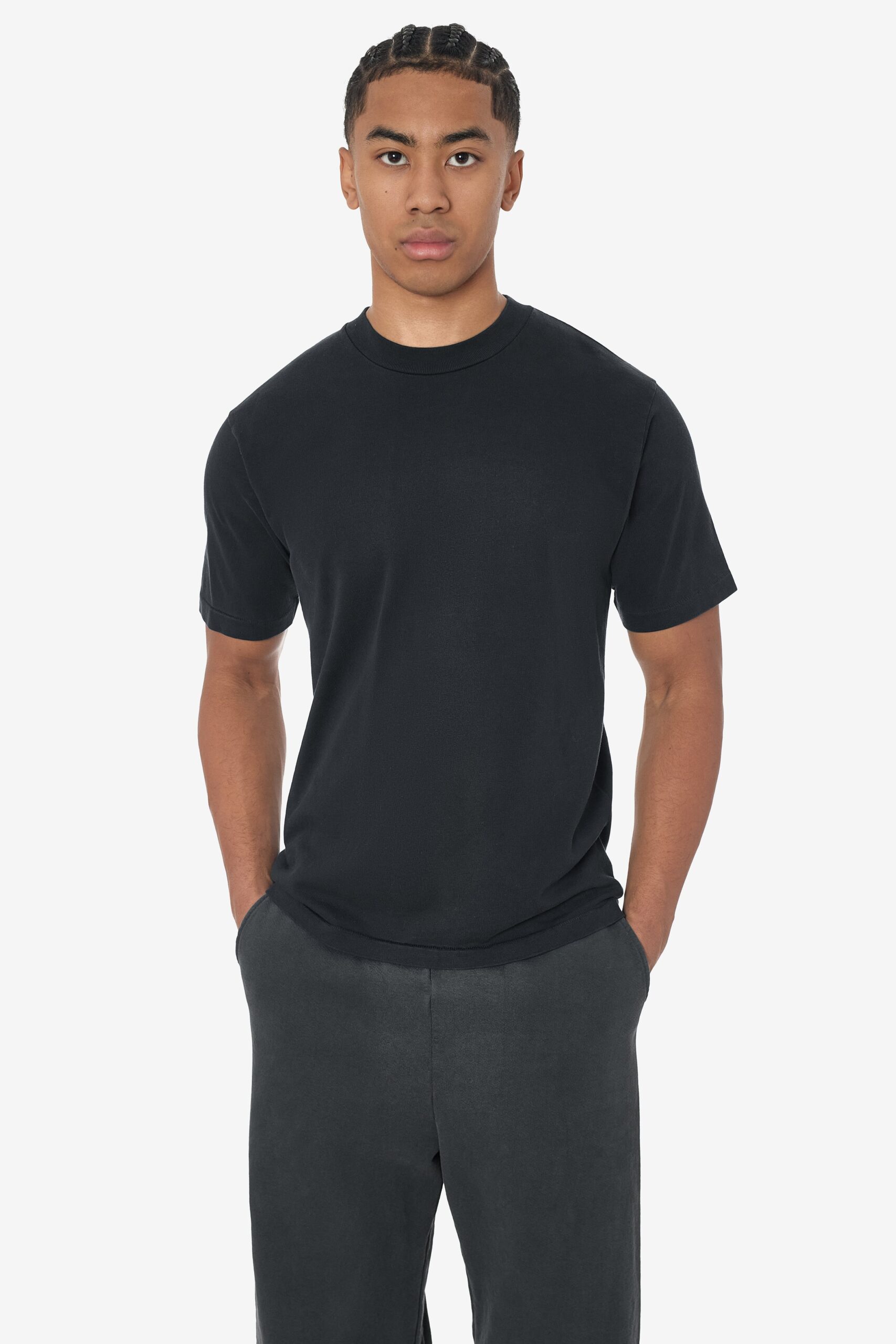 DELX01-BLACK-EDGE-1 DELX01GD - 9oz Workman Deluxe T-Shirt - Image 1