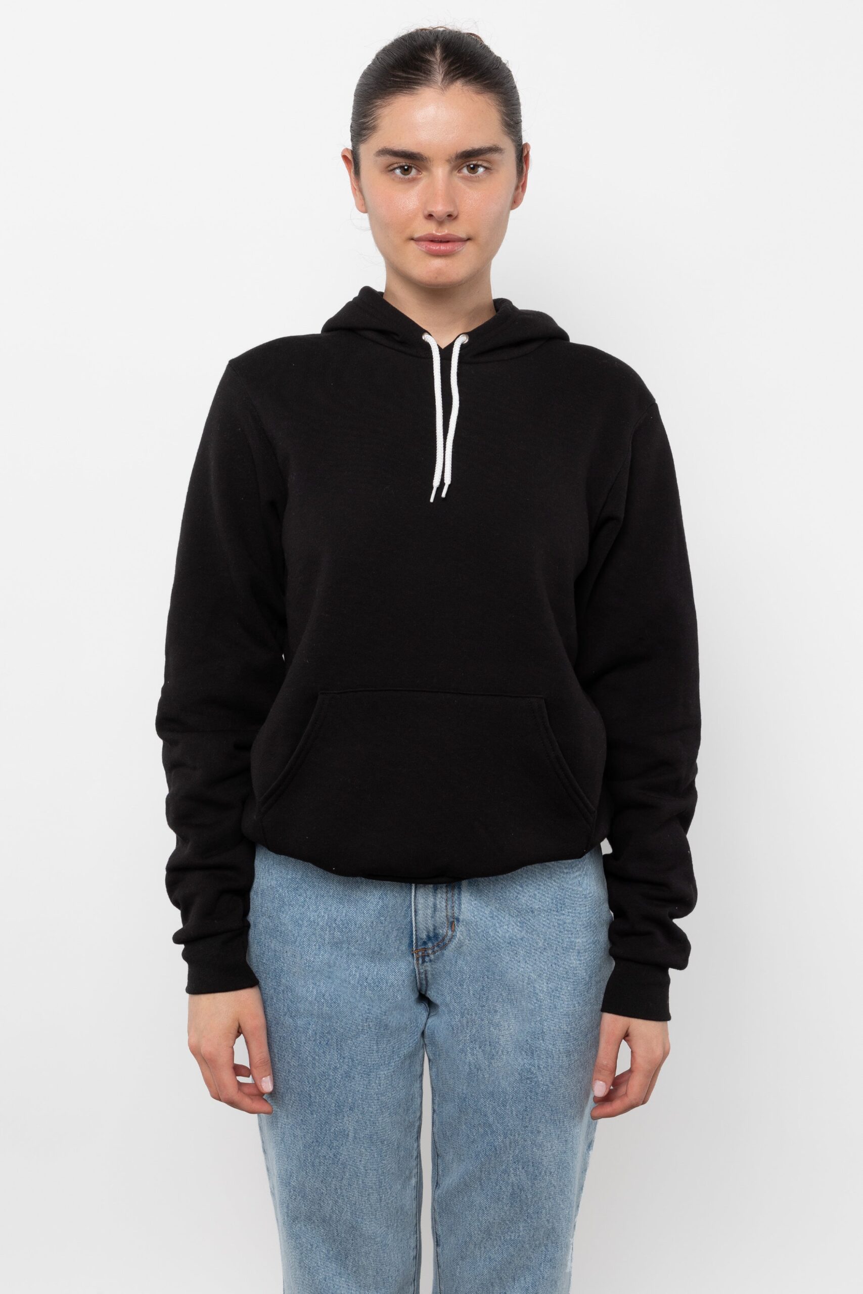 F98_Black3 Dropped Shoulder Pullover Hoodie - Image 1