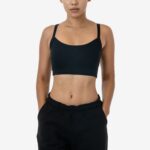 Poly Cotton Cropped Spaghetti Tank Top