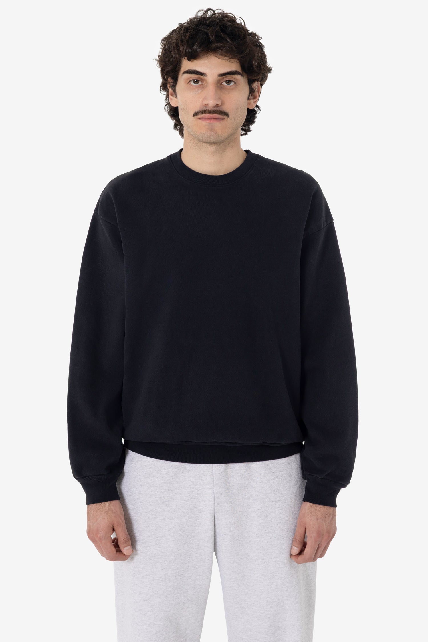 HF07GDOFFBLACKFRONT Heavy Fleece Crewneck Sweatshirt (Garment Dye) - Image 1