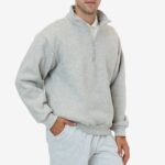 Unisex Heavy Fleece Half Zip Pullover (Piece Dye)