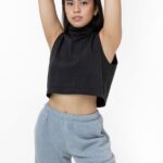 Garment Dye Sleeveless Turtleneck Crop Top