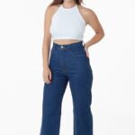 High Waisted Wide Leg Denim Jean