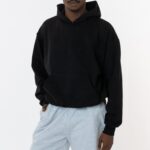 Mid-weight Poly Cotton Fleece Wide Hoodie