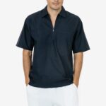 Oxford Zip-Up Work Shirt