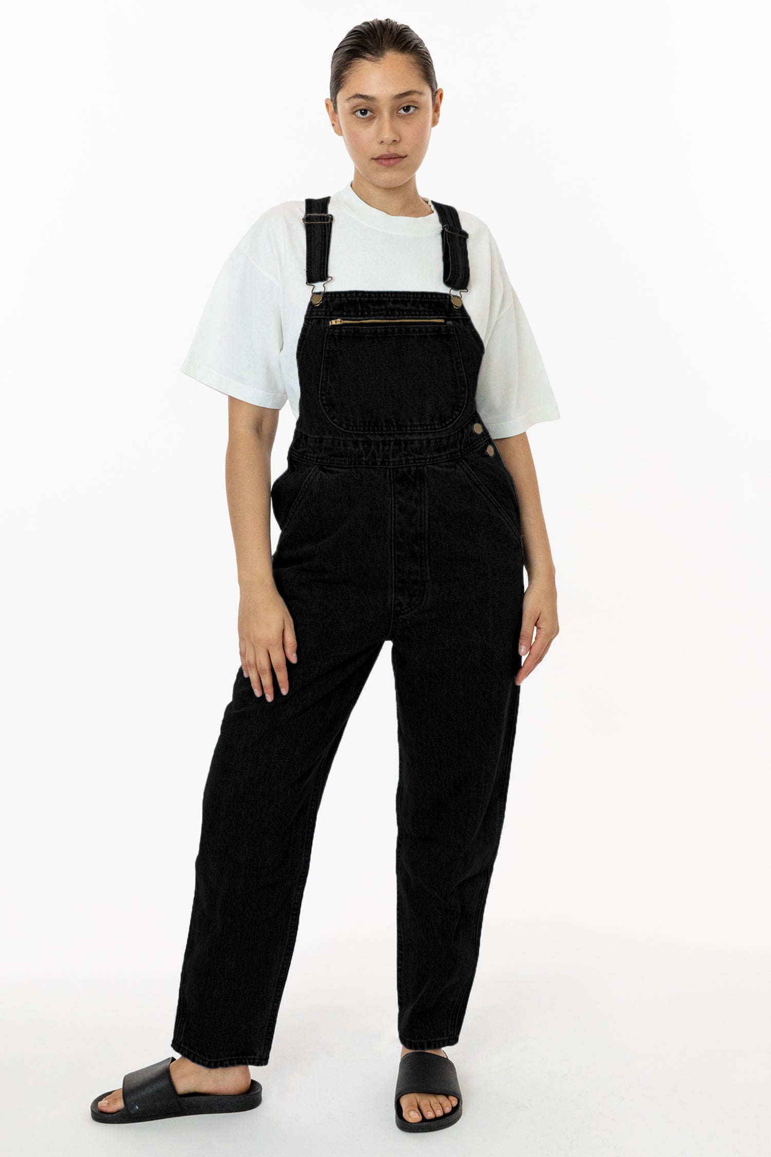 RDNU07-BLACK Unisex 14 oz. Denim Overall - Image 1
