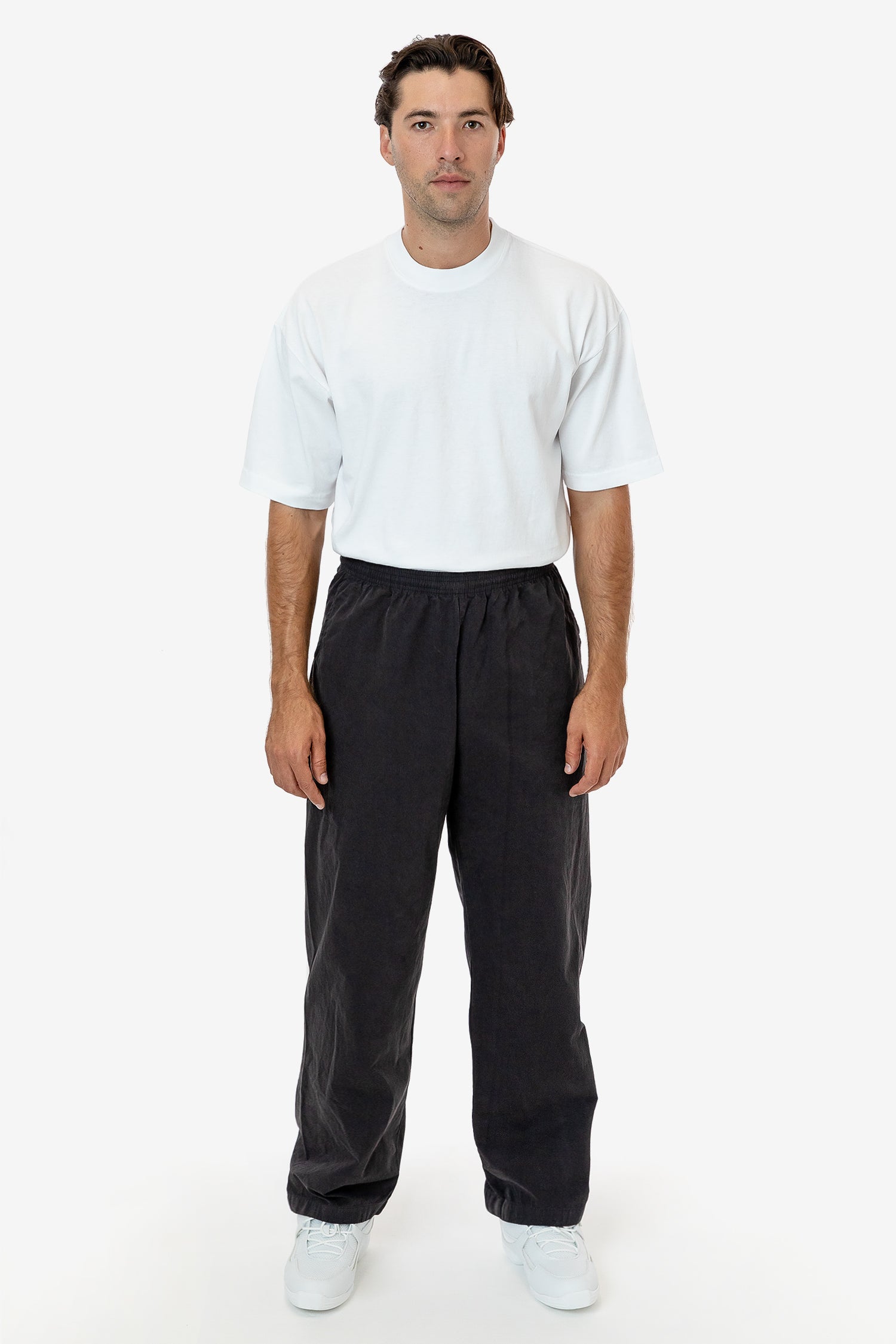 RJC405GD-BLACK-2k Cotton Poplin Wide Leg Pant - Image 1