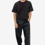 Lightweight Nylon Taffeta Wide Leg Pant