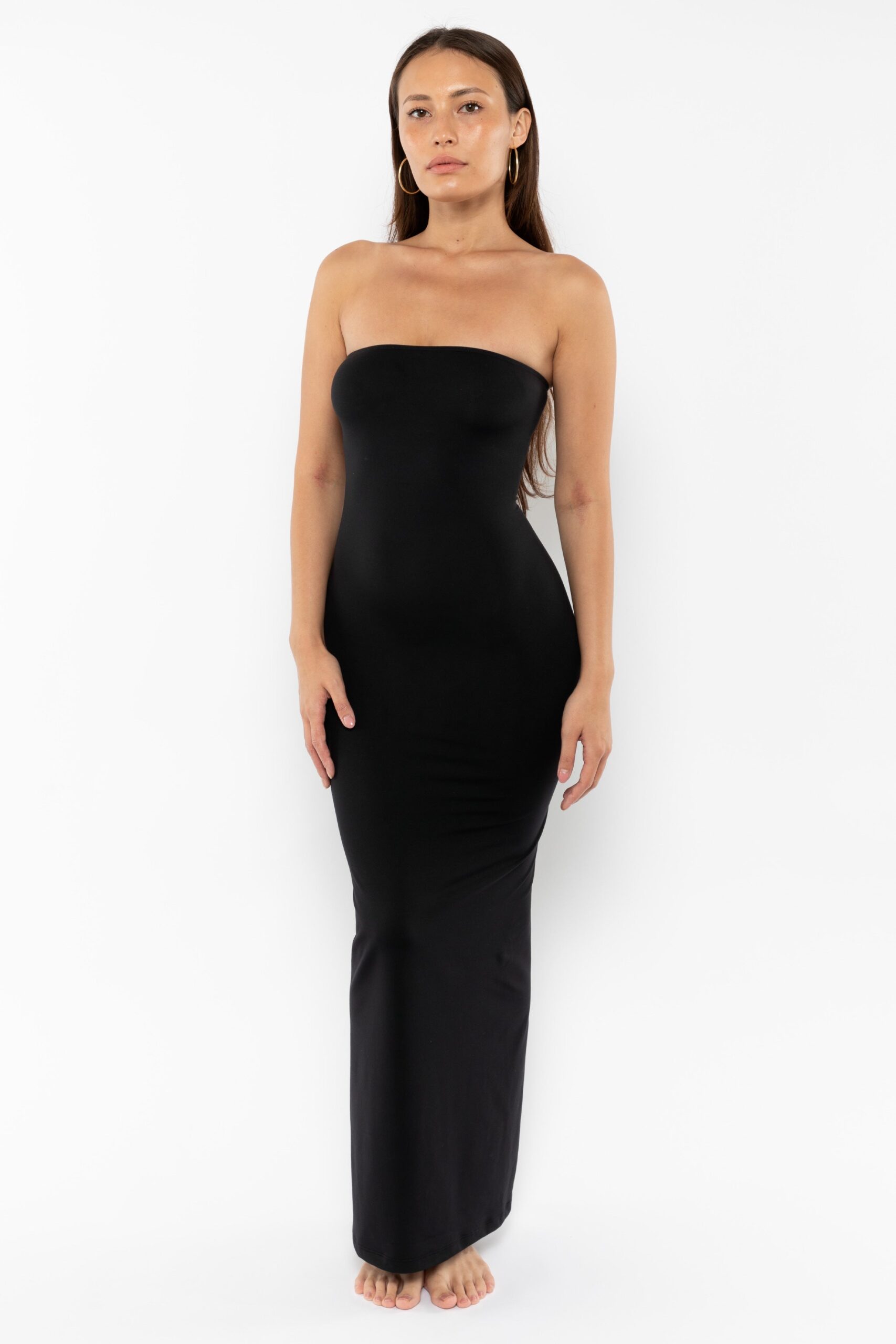 RSNJ100_Black1 UPF40 Performance Jersey Maxi Tube Dress - Image 1