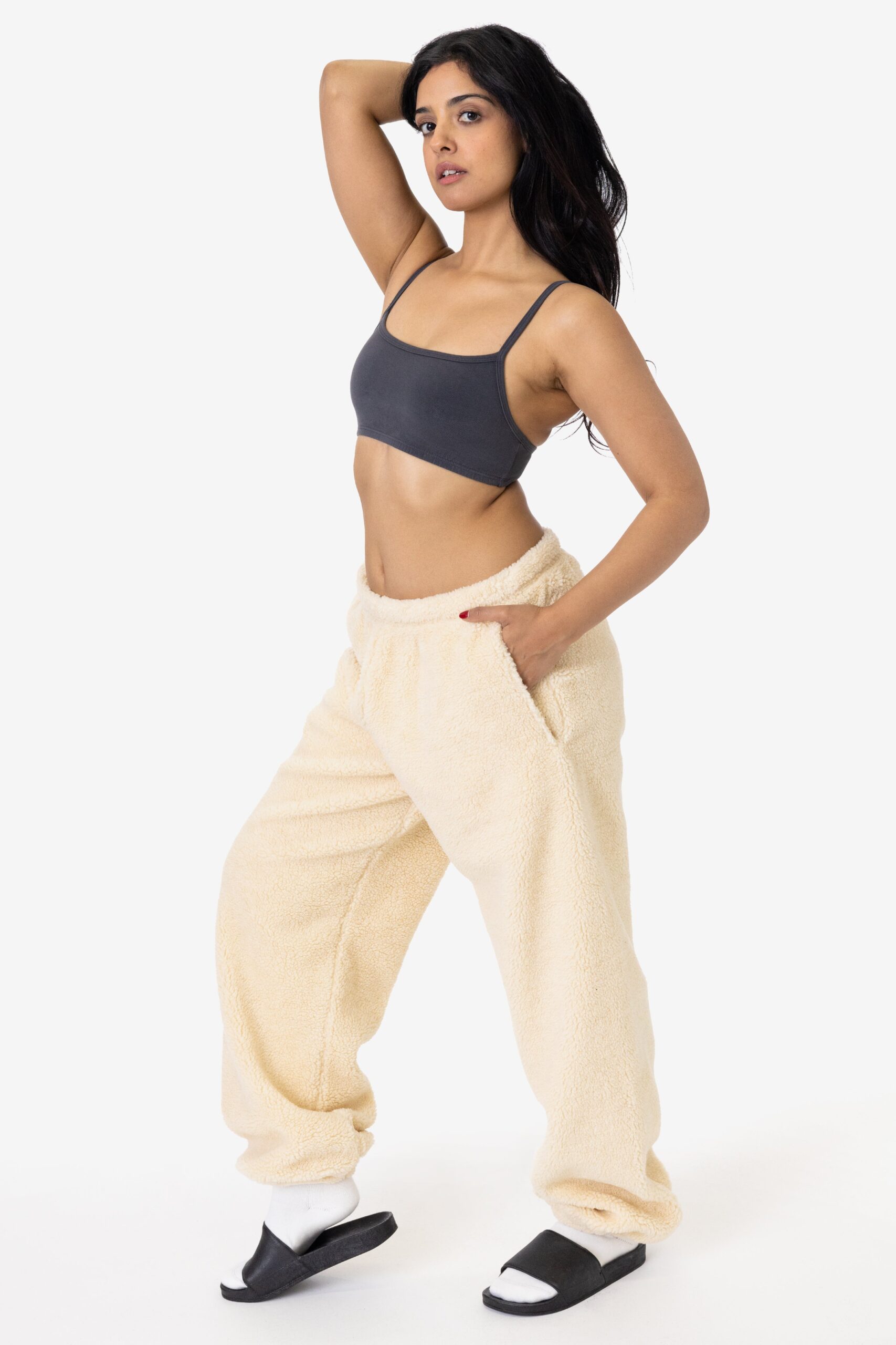 SHR04-CREME-1-1 Sherpa Sweatpant - Image 1