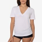 40/1 Jersey Deep V-Neck T-Shirt