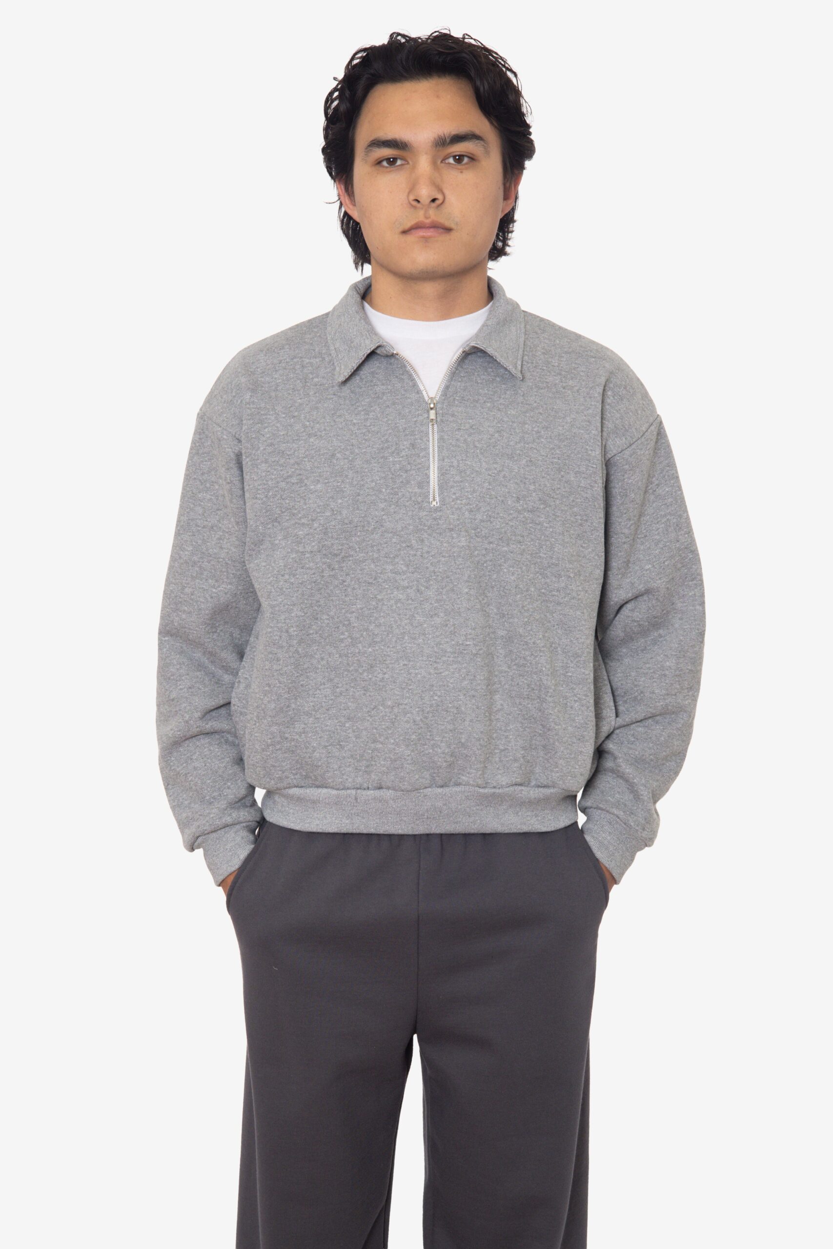 TRF412-1_09c3496d-e257-4731-bba7-2bff208b668f Half Zip Collared Fleece Pullover - Image 1