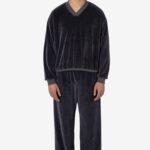 Garment Dye Velour Open Bottom Sweatpants