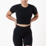 Garment Dye Short Sleeve Crop Top