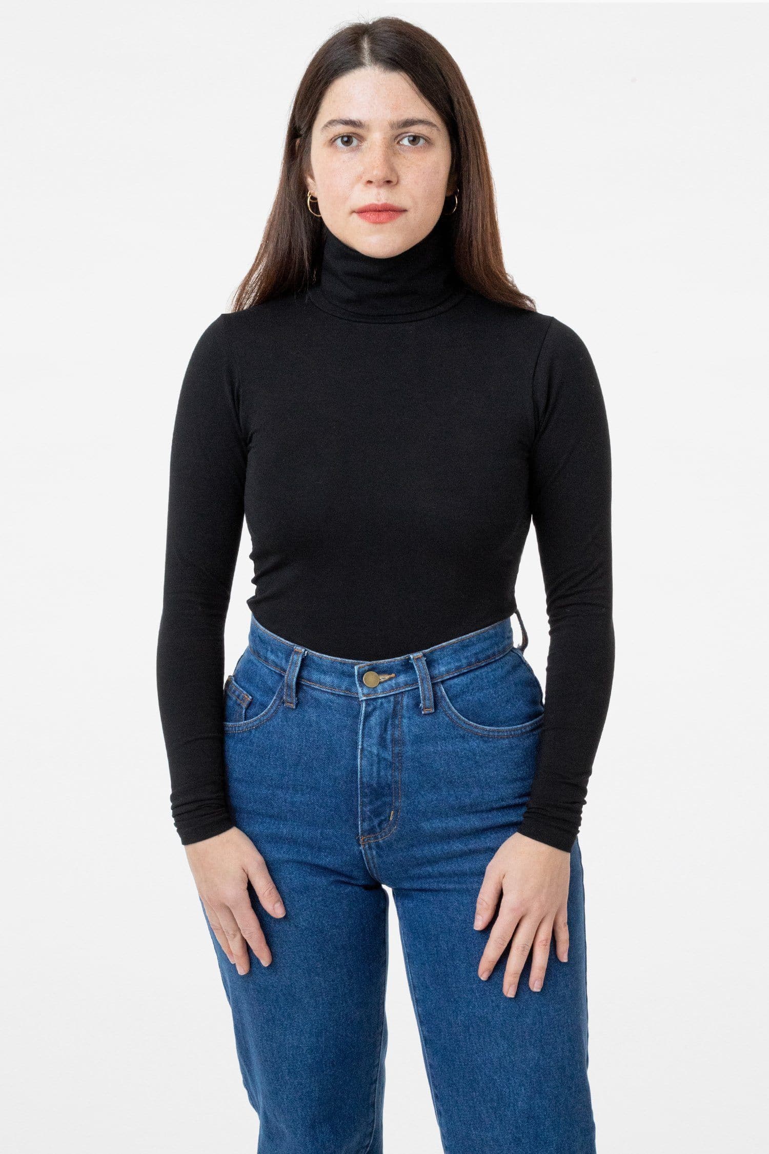 black_073830c9-6a91-454e-ae50-4f928f6b6dca Cotton Spandex Turtleneck - Image 1