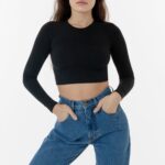 Garment Dye Long Sleeve Crop Top