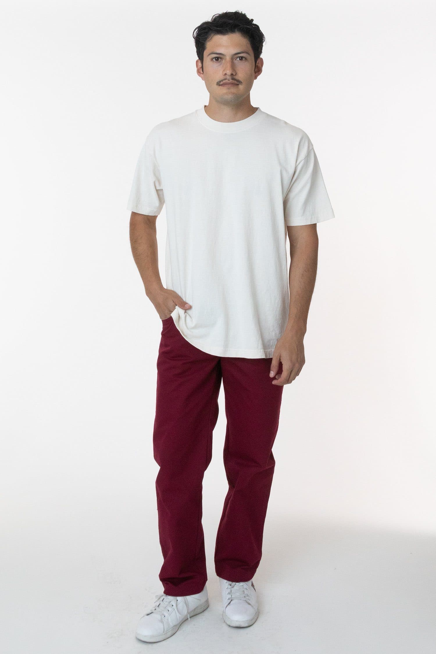 burgundy1-1 Twill Work Pants Burgundy - Image 1