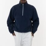 Garment Dye Cotton Fleece Half Zip Pullover