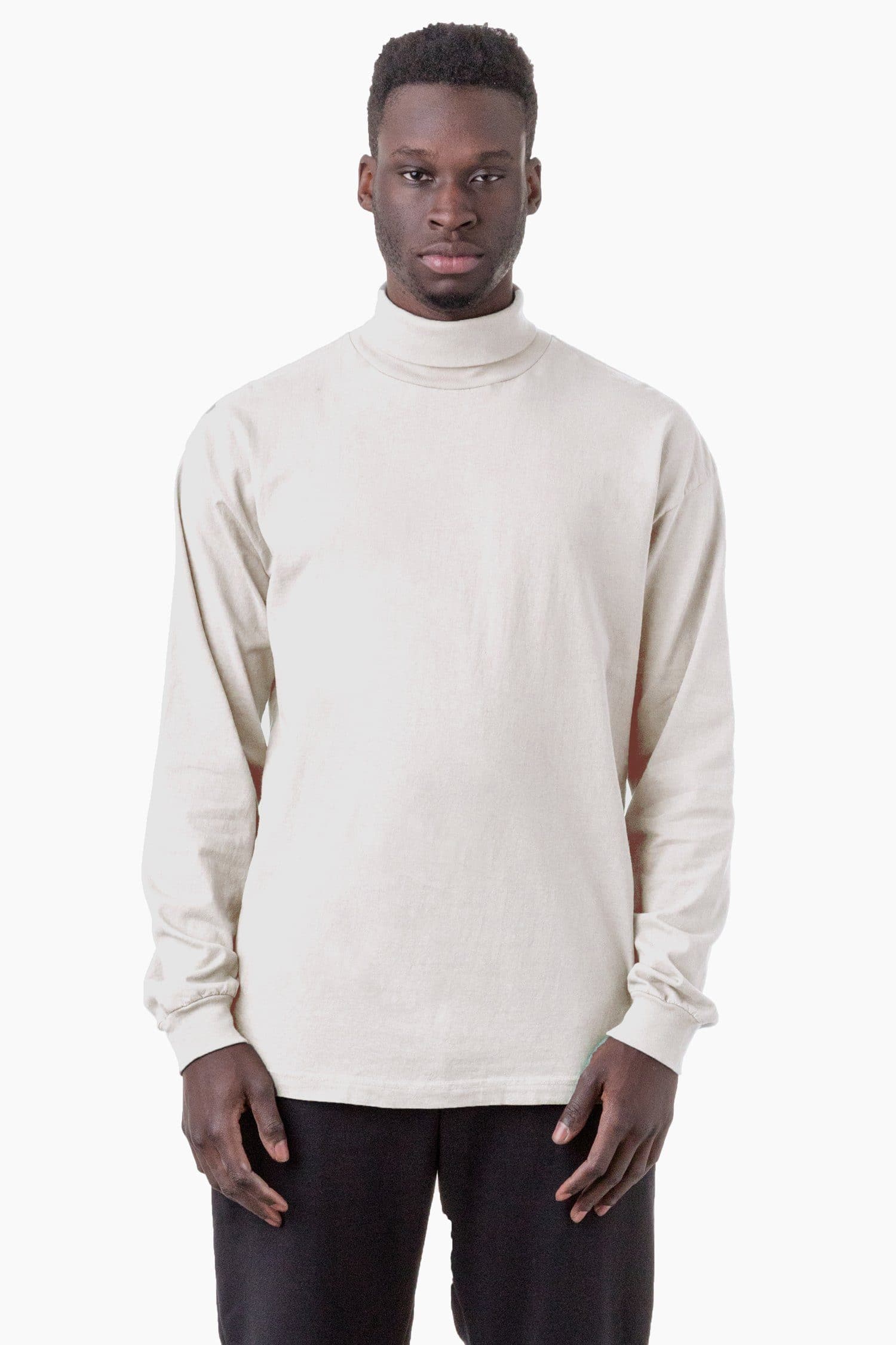 ebrima_offwhite Long Sleeve Garment Dye Turtleneck - Image 1
