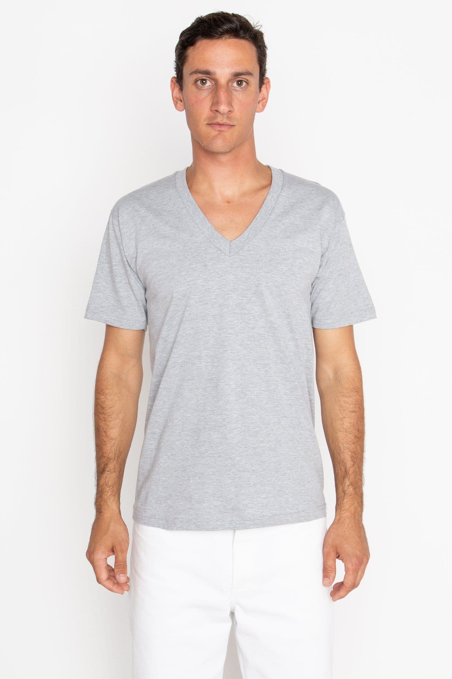 heather_c85142f6-8e00-40a6-84f4-bd72dfcc9859 Fine Jersey V-Neck T-Shirt - Image 1