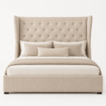 Wingback Upholstered Bed