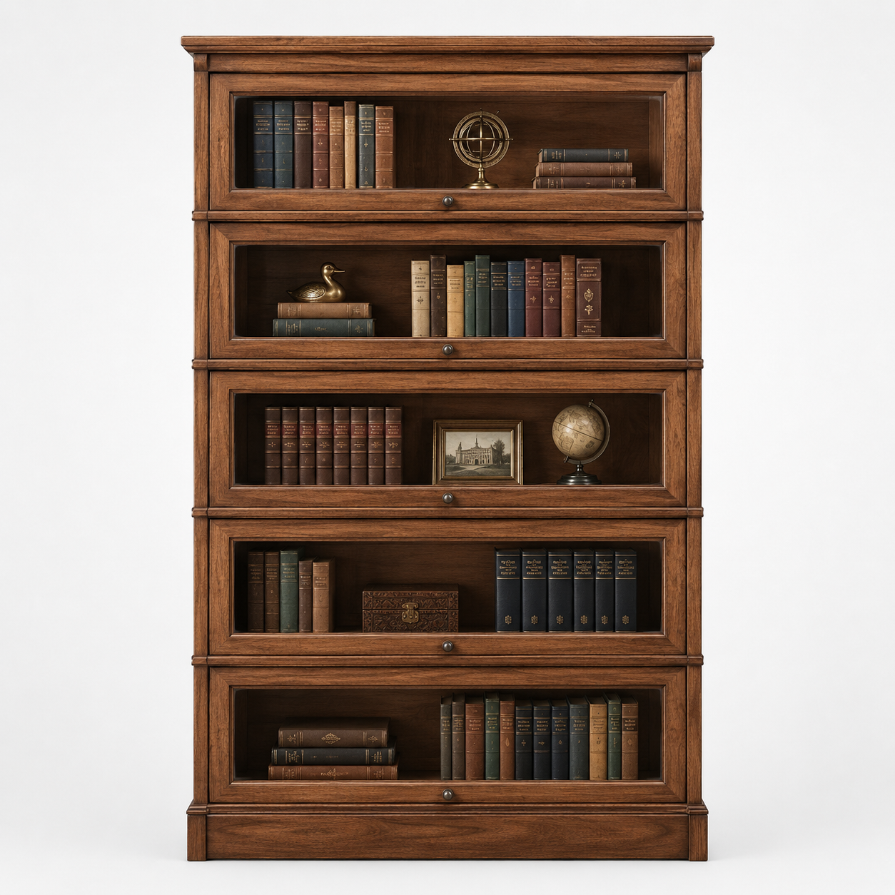 6b413302-28d4-44ce-a1c0-d5a0381da51e.png Barrister Bookcase with Glass Panels - Image 1