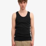 Organic Rib Tank Top - Deep Black