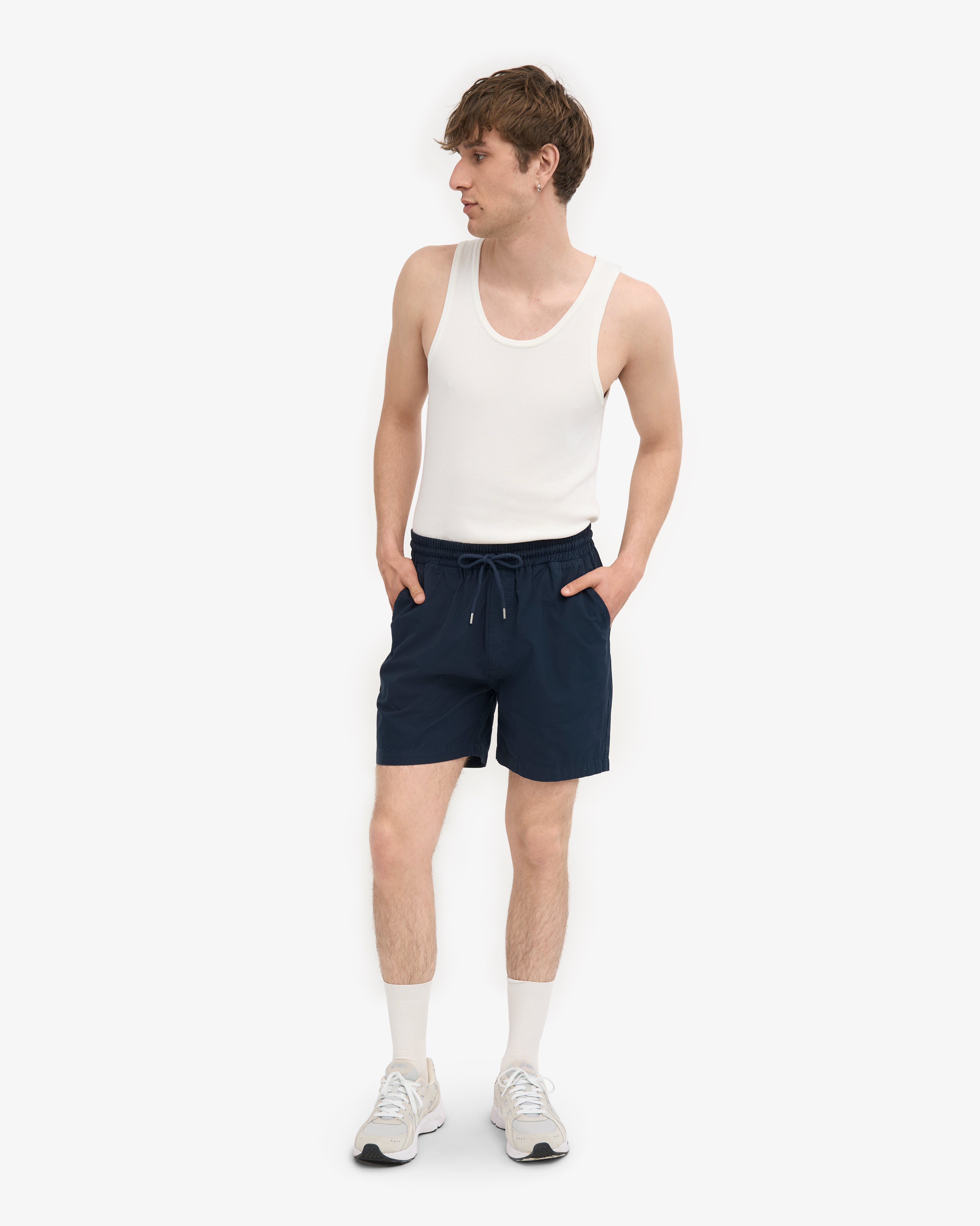 CS4001_Organic-Twill-Shorts_Navy-Blue_Male_7 Organic Twill Shorts - Navy Blue - Image 1